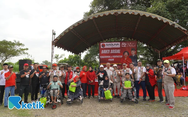 Foto Bakti sosial DPC PDI Perjuangan Kabupaten Blitar, Kamis 26 Juni 2025. (Foto: Favan/Ketik)