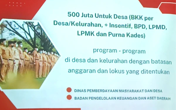 Foto Salah satu program unggulan Subandi-Mimik yang menjadi sorotan saat forum konsultasi publik. (Foto: Fathur Roziq/Ketik)