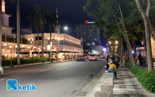 Foto Tidak ada kemacetan disepanjang Jalan Tunjungan (Rina/Ketik)
