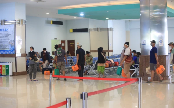 Foto Simulasi tanggap bencana di kawasan pelabuhan. (Foto: Pelindo)
