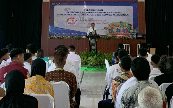 Foto Kepala LPKA Kelas II Yogyakarta, Sigit Sudarmono, ketika memberikan sambutan.  (Foto: Humas Kanwil Ditjenpas DIY for Ketik)