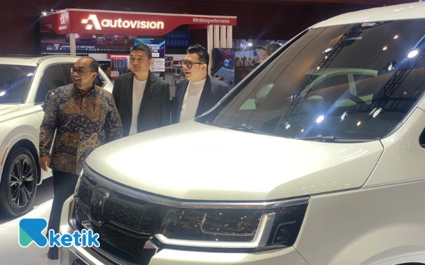 Foto Booth Honda Surabaya Center di GIIAS Surabaya 2025 di Grand City Convex, 27 Agustus 2025. (Foto: Shinta/Ketik)