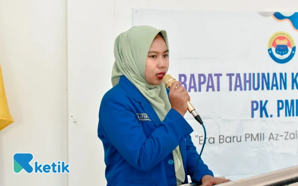 Foto Latifah Ketua PC PMII Sampang (Foto: Mat Jusi/Ketik).