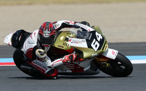 Foto Mario Suryo Aji saat tampil di GP Jepang di Sirkuit Motegi, 28 September 2025. (Foto: Honda Team Asia)
