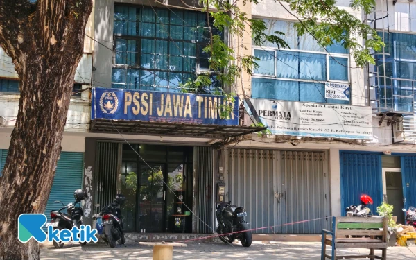 Foto Kondisi Kantor Asprov PSSI Jatim, Senin, 13 Oktober 2025. (Foto: Fitra/Ketik.com)