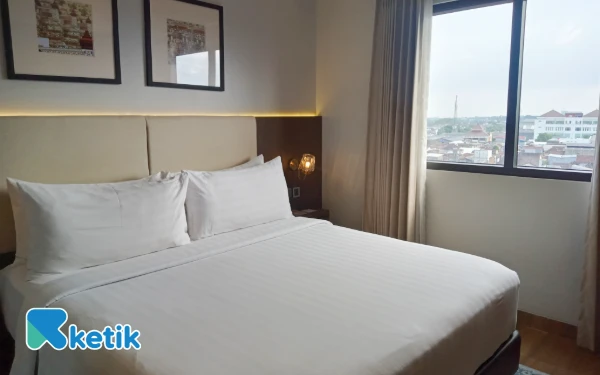 Foto View tipe kamar Deluxe di The Alana Hotel Malang. (Foto: Aliyah/Ketik)
