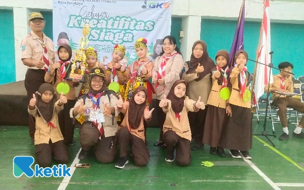 Foto Kwaran Tegalsari menyabet  Runner Up 1 Putri Gebyar Kreativitas Siaga 2025. (Foto :  Sutejo,RC/ketik.com)