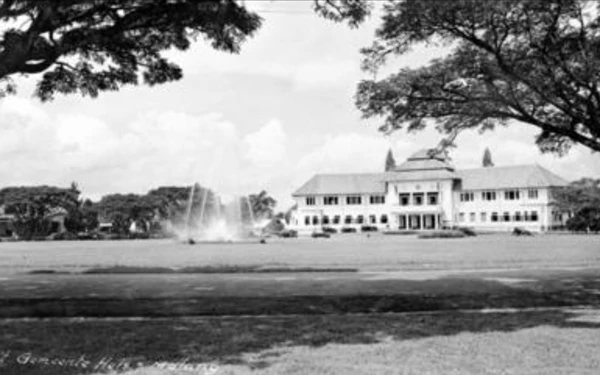 Foto Balaikota Malang tahun 1947 - 1950. (Foto: JIKN Kota Malang)