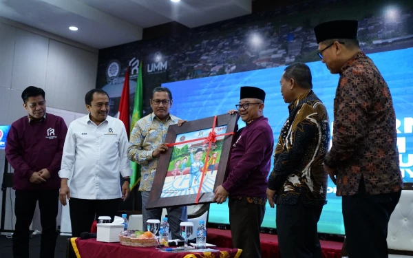 Foto Mendikdasmen Abdul Mu'ti saat di Forum Perguruan Tinggi Muhammadiyah Aisyiyah (Humas Kemendikdasmen)
