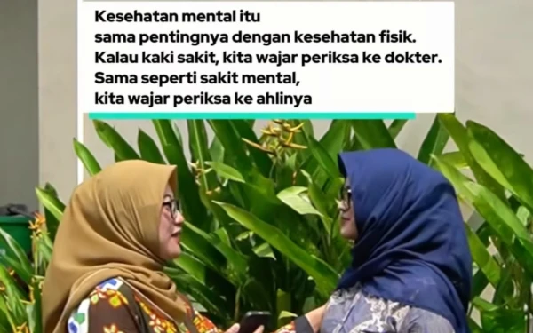 Foto Kesehatan mental itu sama pentingnya dengan kesehatan fisik. Mari hilangkan stigma. Kalau kaki sakit kita periksa ke dokter, begitu juga saat hati dan pikiran sakit, kita berhak mencari bantuan profesional. (Foto: Tangkapan Layar)