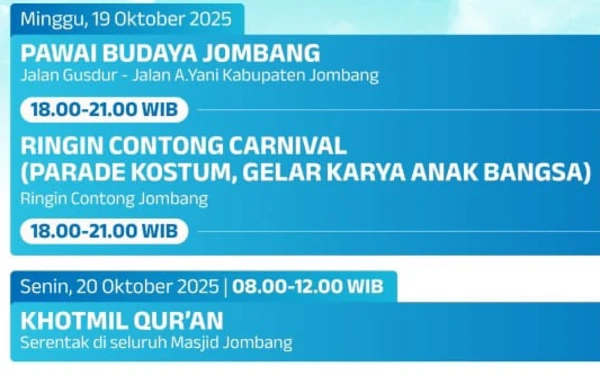Foto Jadwal acara Jombang Fest 2025. (Foto: Pemkab Jombang)