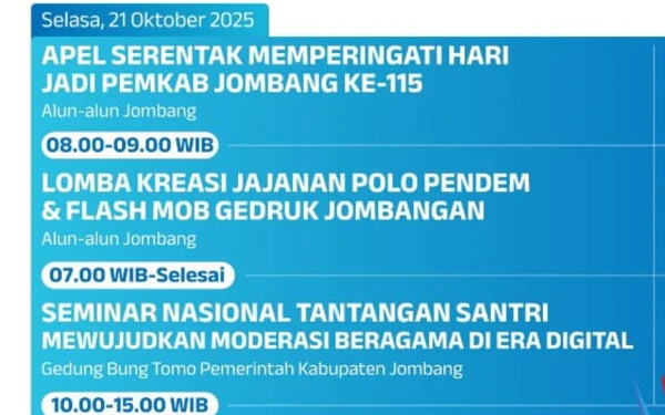 Foto Jadwal acara Jombang Fest 2025. (Foto: Pemkab Jombang)