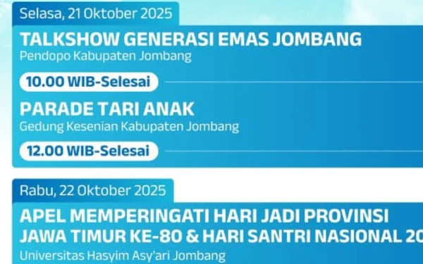 Foto Jadwal acara Jombang Fest 2025. (Foto: Pemkab Jombang)