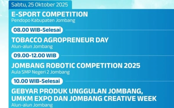 Foto Jadwal acara Jombang Fest 2025. (Foto: Pemkab Jombang)