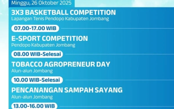 Foto Jadwal acara Jombang Fest 2025. (Foto: Pemkab Jombang)