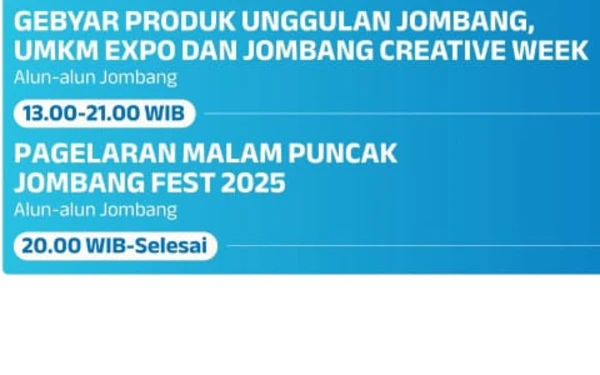 Foto Jadwal acara Jombang Fest 2025. (Foto: Pemkab Jombang)
