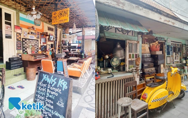 Foto Pemandangan barang-barang kuno di Kampung Heritage Kayutangan Malang. (Foto: Aliyah/Ketik)