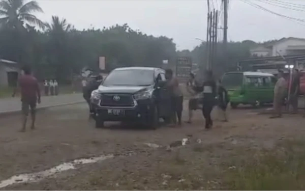 Foto Cuplikan rekaman saat terjadi penembakan di desa Ranjung Agung, Banyuasin (Foto : Medsos Harian Banyuasin)