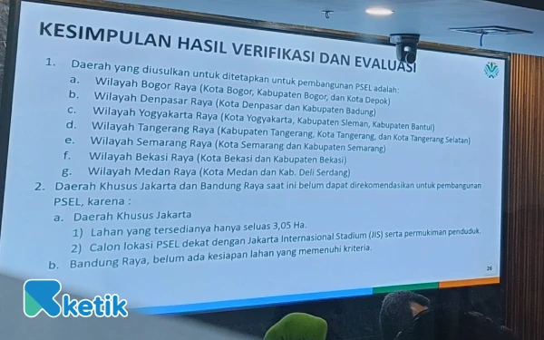 Foto Hasil verifijasi dan evaluasi, Daerah Istimewa Yogyakarta (Sleman, Bantul dan Kota Yogyakarta) ditetapkan sebagai salahsatu lokasi PSEL. (Foto: Makwan for Ketik.com)