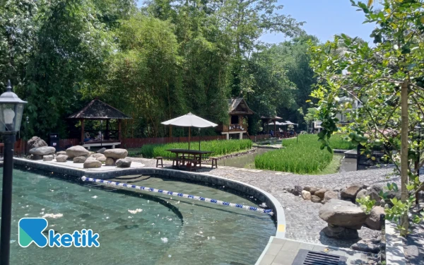 Foto Pemandangan Kopi Kalibrantas yang asri dengan mengusung konsep persawahan. (Foto: Aliyah/Ketik.com)