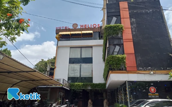 Foto Pemandangan Hotel Helios Malang tampak depan. (Foto: Aliyah/Ketik.com)