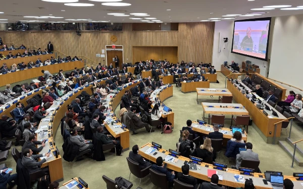 Foto Sidang Utama Komite V Majelis Umum PBB ke-80 di New York, Amerika Serikat, 7 November. (Foto: Portal Kemlu)