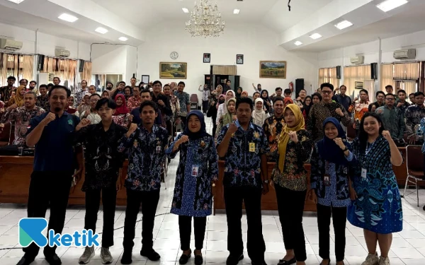 Foto Peserta pelatihan pembuatan dan pengelolaan website desa oleh Dinas Kominfo Sidoarjo pada Selasa (11 November 2025). (Foto: Kominfo Sidoarjo)