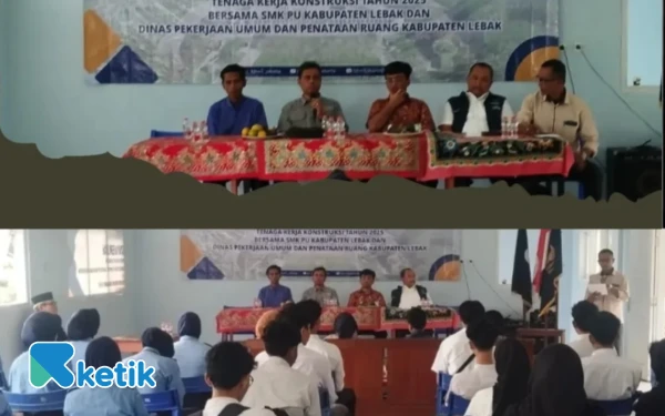 Foto Saat Gelar Uji kompetensi Tenaga Kerja Kontruksi di SMK PU Lebak. (Foto: DPUPR Lebak for ketik.com)