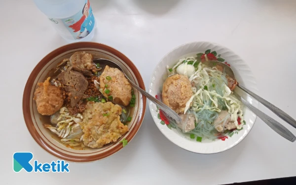 Foto View bakso pedas dan original di Bakso Kima Pedas. (Foto: Aliyah/Ketik.com)