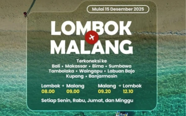 Foto Jadwal penerbangan Lombok-Malang pada maskapai Wings Air. (Foto: Wings Air)