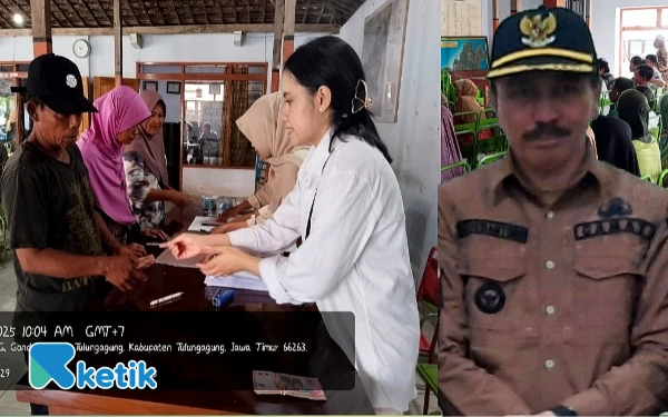 Foto Pelaksanaan penyaluran bantuan kepada penerima manfaat untuk 8 Desa  Bertempat  di Balai Desa Gondosuli,. ( Foto : Ariani for ketik.com)