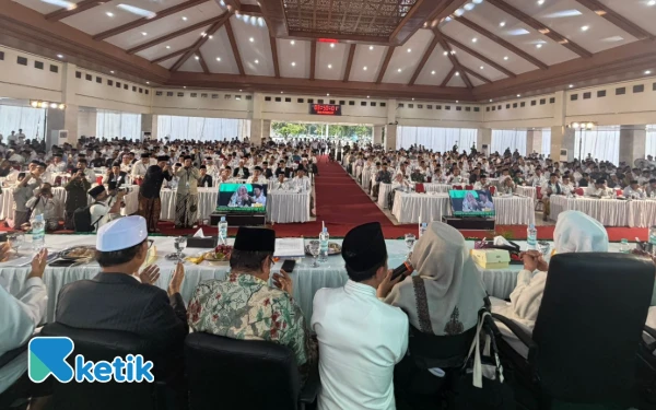 Foto Suasana Musyawarah Kubro Nahdlatul Ulama di gedung Yayasan Lirboyo, Minggu (21/12/2025). (Foto : Aan for Ketik).