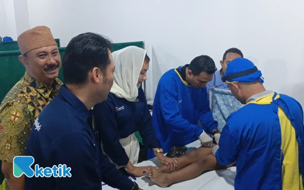 Foto Para Petinggi Gressmall Tinjau Khitan Asik Gressmall 2025 (Foto: Daniel Andayawan/Ketik.com)