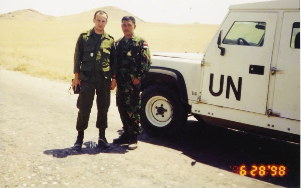 Foto Kapten Marga Taufik saat bertugas di Tajikistan, di negara itu Pohon sangat dihargai. Menebang pohon adalah pidana (Foto: Dok. Pribadi)