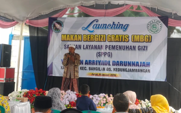 Foto Grand opening seremonial SPPG Kedungjambangan, Bangilan Tuban, Jumat 9 Januari 2026 (Foto: Ahmad Istihar/Ketik.com)