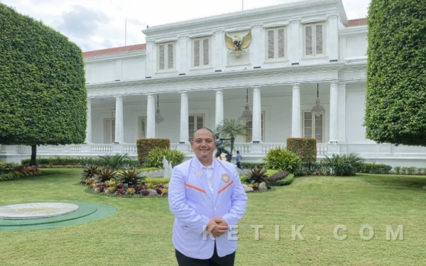 Foto Yudhi Eka Prasetia Rektor UNSAN Bacan di Istana Negara (Foto: Humas Pemda Halsel For Ketik.com)