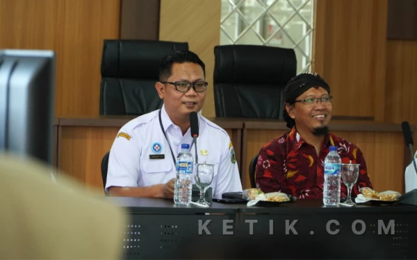 Foto Direktur RSUD dr. Darsono Pacitan, dr. Johan Tri Putranto saat memberikan sambutan. (Foto: RSUD for Ketik.com)