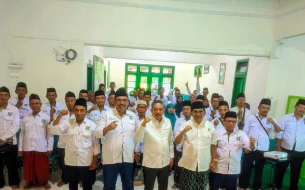 Foto Suasana rapat konsolidasi penguatan kader di dapil 1 yang bertempat di Kantor DPC PKB Trenggalek, Sabtu 31 Januari 2026 (foto: Dok DPC PKB for Ketik.com)