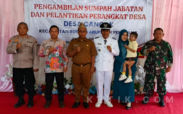 Foto Semangat Kebersamaan dan siap Bersinergi antara Pemdes Cangak dengan Forkopimcam Bodeh guna memajukan desa (Foto: Slamet/ketik.com)