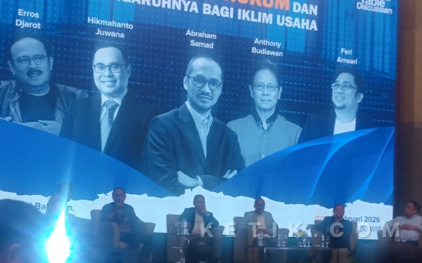 Foto Round Table Discussion 'Profesionalisme Penegakan Hukum dan Pengaruhnya Bagi Iklim Usaha di Hotel Manhattan, Jakarta, Rabu, 4 Pebruari 2026 sore (Foto: Ketik/Surya Irawan)