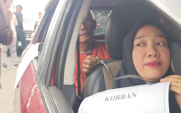 Foto Rekonstruksi kasus pembunuhan seorang guru lanjut usia, Christina. Kamis 5 Februari 2026 (Foto : Yola/Ketik.Com)