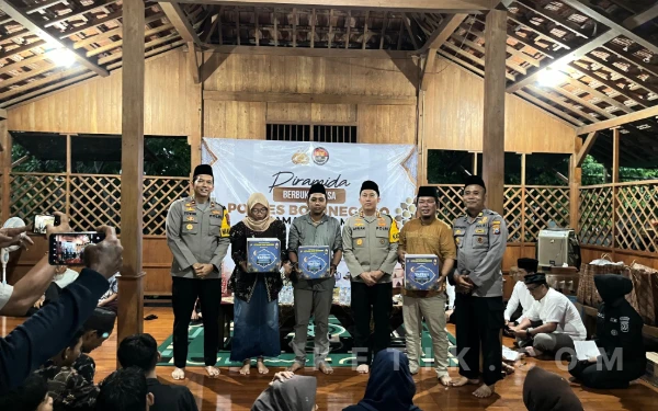 Foto Kapolres Bojonegoro AKBP Afrian Satya Permadi  bersama perwakilan Media (foto sukiman ketik.com)