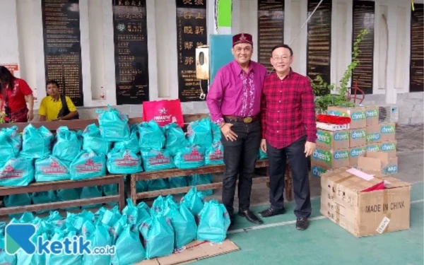 Foto Ketua umum Yayasan Haji Muhammad Chenghoo Indonesia, H Abdullah Nurawi (kanan) (Foto: Shinta Miranda/Ketik.com)