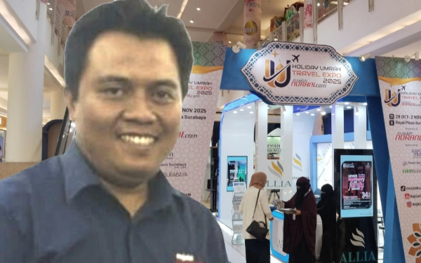 Foto M. Yunan Muzaki, Event Organizer Holiday Umrah Travel Expo 2025. (Kolase Ketik.com)