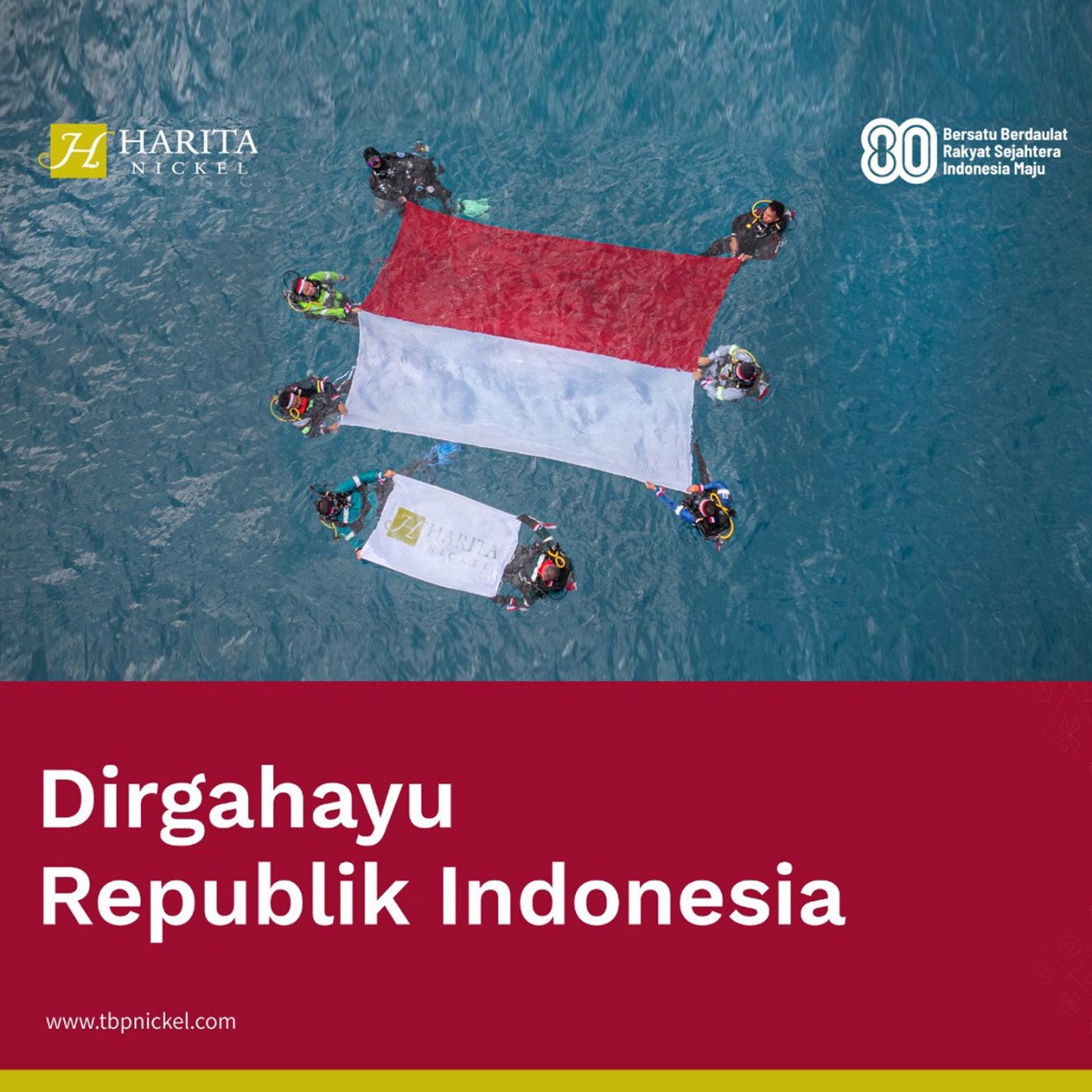 Ucapan Dirgahayu Republik Indonesia 80th oleh Harita Nickel