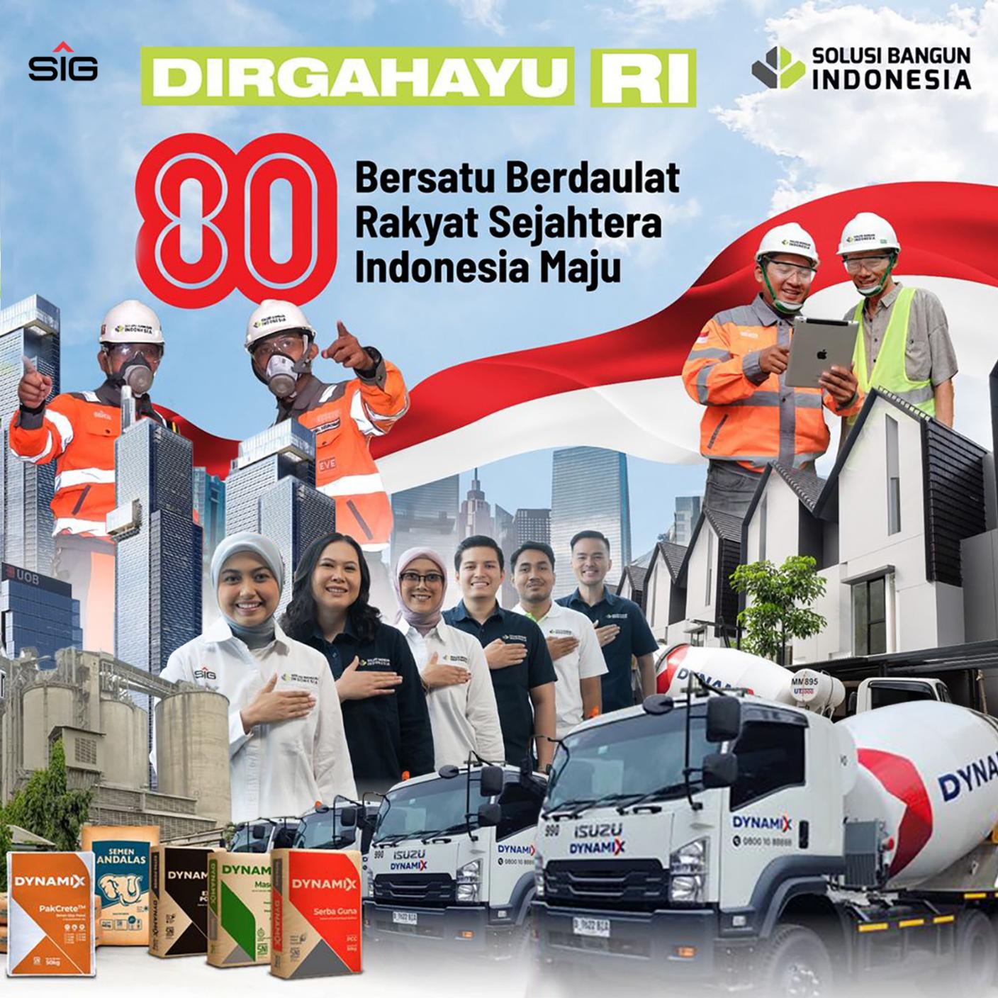 Ucapan Dirgahayu Republik Indonesia 80th oleh Solusi Bangun Indonesia