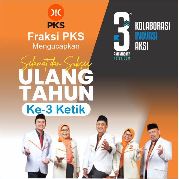 Ucapan HUT ke-3 Ketik.com 9-9-2025 oleh Fraksi PKS