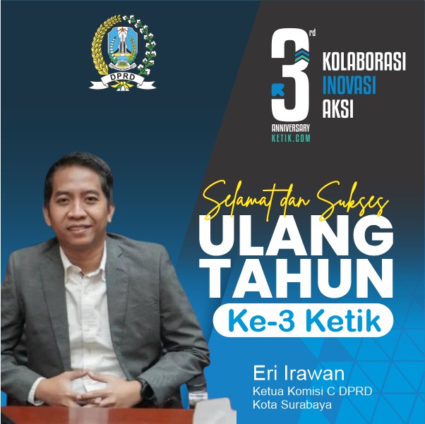 Ucapan HUT ke-3 Ketik.com 9-9-2025 oleh Eri Irawan