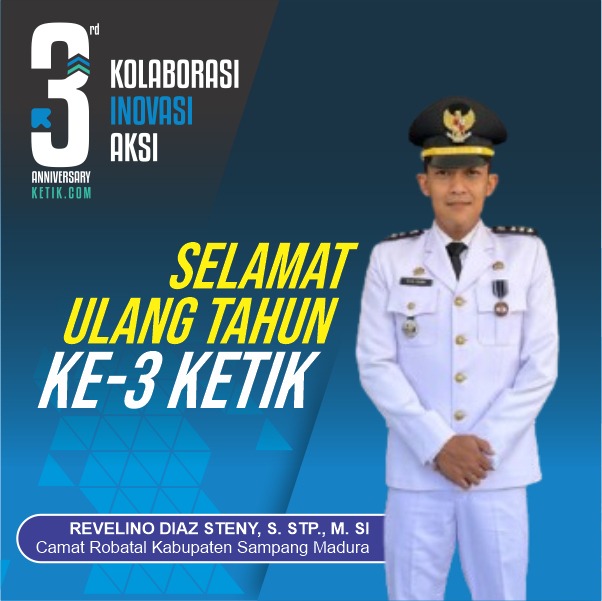 Ucapan HUT ke-3 Ketik.com 9-9-2025 oleh Revelino Diaz Steny, S.STP, M.Si