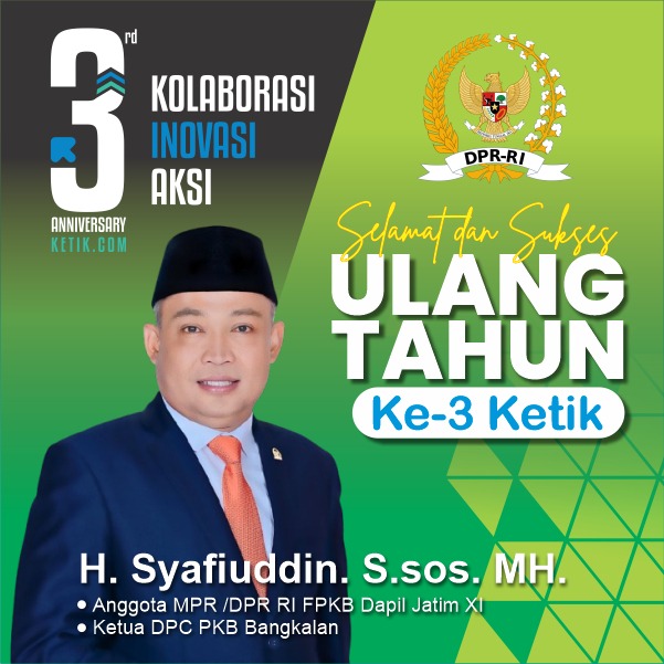 Ucapan HUT ke-3 Ketik.com 9-9-2025 oleh H. Syafiuddin, S.Sos, M.H